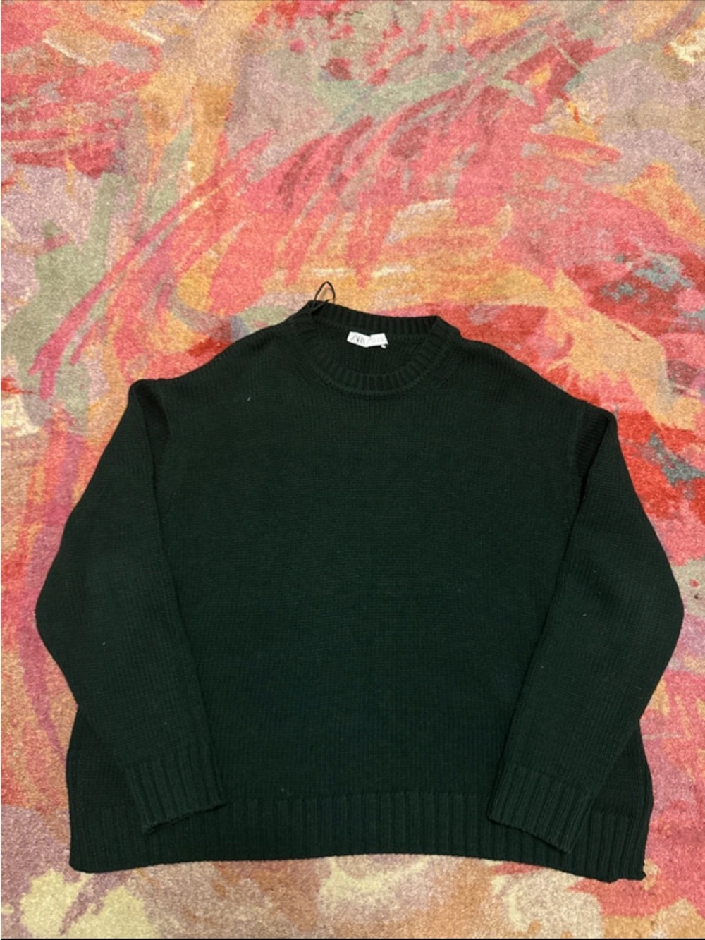 Zara Green Crewneck Sweater for women